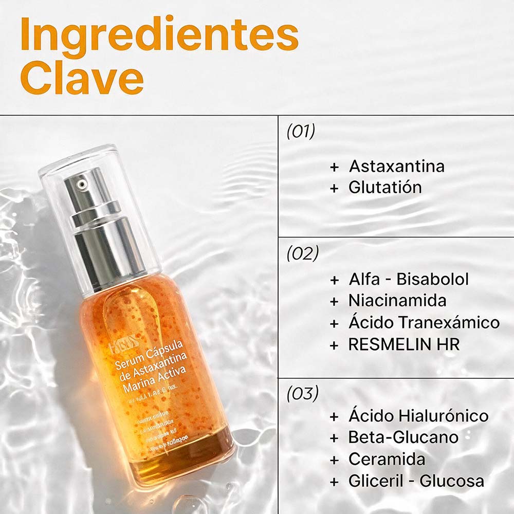 ACTIVE MARINE ASTAXANTHIN CAPSULE SERUM (SUERO FACIAL ANTIOXIDANTE)